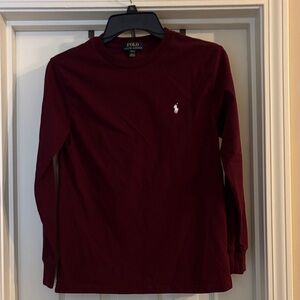 Polo by Ralph Lauren Kids Burgundy Long Sleeve Tee size 10-12